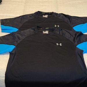 Lot of 2 Underarmour Heatgear run shirts